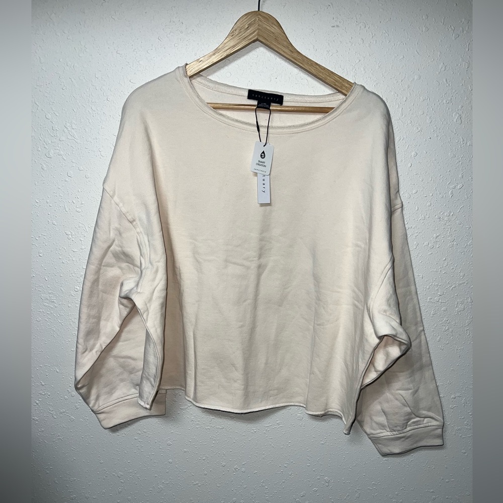 Sanctuary Chill Out Ballet Neck Sweater Ivory Beige Size‎ L/XL